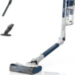 Shark PowerPro Akku-Staubsauger freistehend, bis 50 Min. Laufzeit, kabellos, beutellos, für Tierhaare, Allergiker, Teppich und Hartböden, mit LED-Licht und Knickgelenk-Rohr, Navyblau, IZ380EU