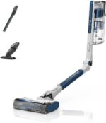 Shark PowerPro Akku-Staubsauger freistehend, bis 50 Min. Laufzeit, kabellos, beutellos, für Tierhaare, Allergiker, Teppich und Hartböden, mit LED-Licht und Knickgelenk-Rohr, Navyblau, IZ380EU