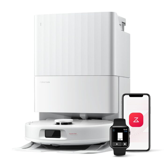 roborock Qrevo Serie Saugroboter mit Wischfunktion, 8000Pa Saugkraft(verbessert von Qrevo S), Anti-Verfilzungs-Seitenbürste, Hindernisvermeidung, LiDAR-Navigation, All-in-One Dock,Schwarz(QV 35A Set)
