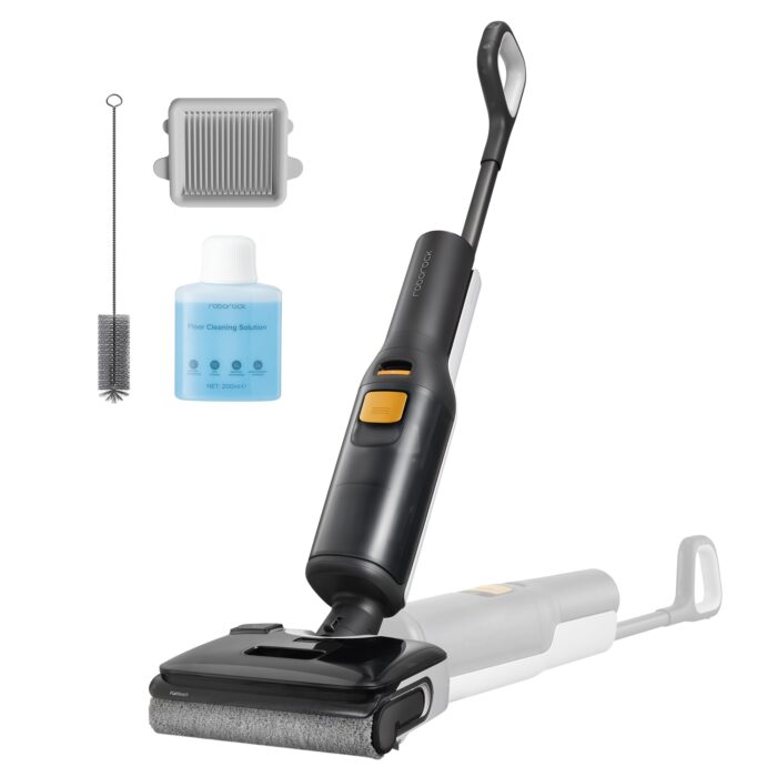roborock F25 GT Nass Trockensauger, 180° Lay-Flat Saugwischer, 90°C Hochtemperatur Selbstreinigung, 20.000 Pa Akku Staubsauger mit Wischfunktion, Wischsauger Kabellos Anti-Tangle für HarteBoden