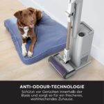 Shark Detect Clean & Empty Akku-Staubsauger, kraftvolle Saugkraft mit DirtDetect-Technologie, selbstleerender 2-l-Basisstation, 60 Min. Laufzeit, Anti Hair Wrap, Staub-Fugendüse, Weiß IW3612EU
