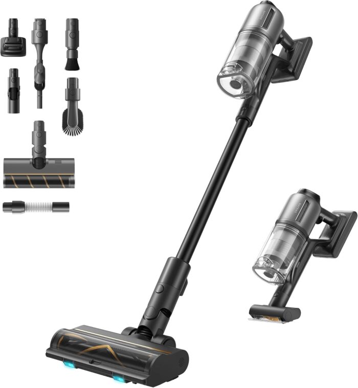 dreame Z30 Kabelloser Bodenstaubsauger, 28,000PA / 310 AW Saugkraft, 90 min Max Reinigungszeit, Dust-Reveal-Technologie, Tierhaar-Entfernungswerkzeug, Multi-Flächen-Saugkraft, Schmutzerkennung