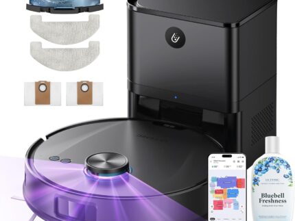 Ultenic Saugroboter mit Wischfunktion, 10000Pa 200Min Staubsauger Roboter mit Absaugstation 3,5L, LiDAR Navigation, 4-in-1 Saug und Wischroboter für Teppich Tierhaare Böden, APP Steuerung