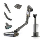 Shark PowerDetect Clean & Empty Akku-Staubsauger mit Absaugstation, bis 70 Min. Laufzeit, kabellos, selbstentleerend, für Tierhaare, Allergiker, Teppich und Hartböden, mit LED-Licht, Gold, IP3253EUT