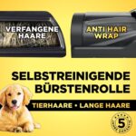 Shark PowerPro Akku-Staubsauger freistehend, bis 50 Min. Laufzeit, kabellos, beutellos, für Tierhaare, Allergiker, Teppich und Hartböden, mit LED-Licht und Knickgelenk-Rohr, Navyblau, IZ380EU