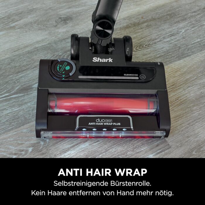 Shark Stratos Akku-Staubsauger freistehend, bis 60 Min. Laufzeit, kabellos, beutellos, für Tierhaare, Allergiker, Teppich und Hartböden, mit Auto-Kit und Knickgelenk-Rohr, grau/roségold, IZ400EUTBK