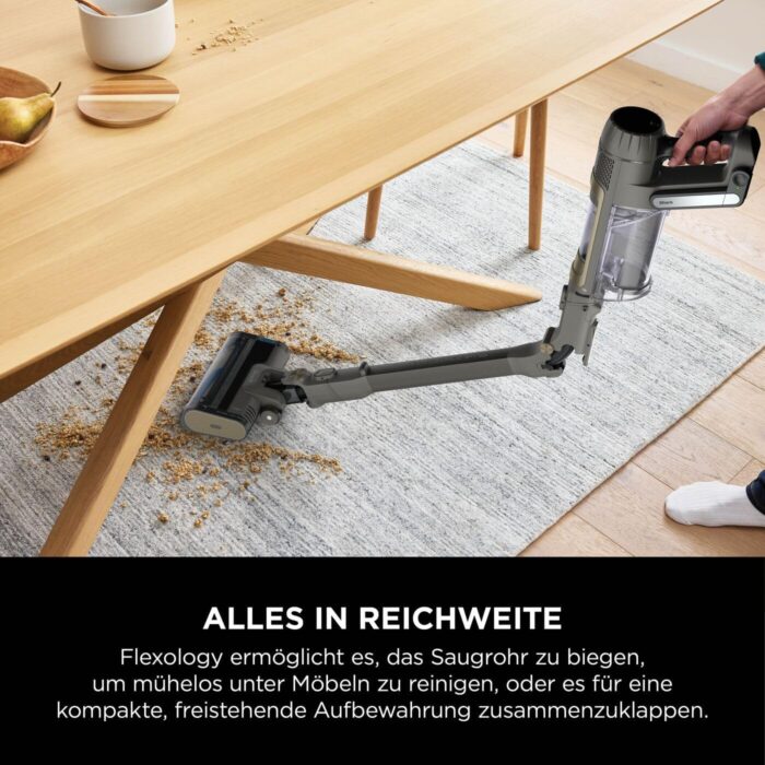 Shark PowerDetect Clean & Empty Akku-Staubsauger mit Absaugstation, bis 70 Min. Laufzeit, kabellos, selbstentleerend, für Tierhaare, Allergiker, Teppich und Hartböden, mit LED-Licht, IP3225EUT