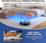 Ultenic Saugroboter mit Wischfunktion, 10000Pa 200Min Staubsauger Roboter mit Absaugstation 3,5L, LiDAR Navigation, 4-in-1 Saug und Wischroboter für Teppich Tierhaare Böden, APP Steuerung