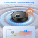 Ultenic Saugroboter mit Wischfunktion, 10000Pa 200Min Staubsauger Roboter mit Absaugstation 3,5L, LiDAR Navigation, 4-in-1 Saug und Wischroboter für Teppich Tierhaare Böden, APP Steuerung